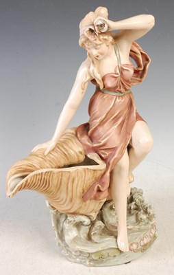 Lot 408 - A Royal Dux Art Nouveau porcelain figure of a...