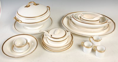 Lot 409 - A collection of white and gilt Greek Key...