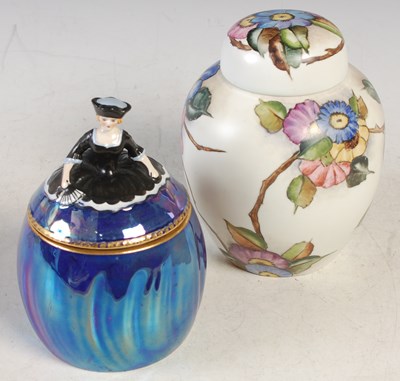Lot 420 - A Carltonware blue ground lustre dressing...