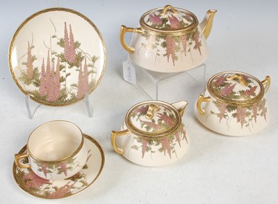 Lot 434 - A Japanese Satsuma pottery teaset, Meiji...