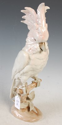 Lot 435 - A Royal Dux model of a Cockatoo, applied and...