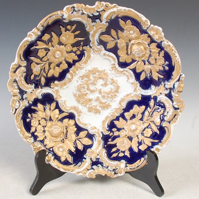 Lot 451 - A Meissen porcelain blue and white dish,...