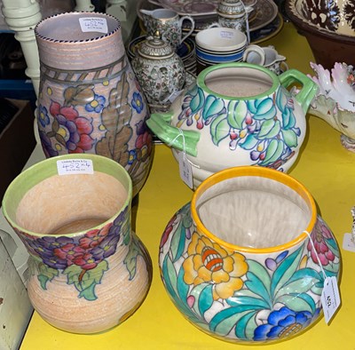 Lot 452 - Charlotte Rhead for Crown Ducal, four assorted...
