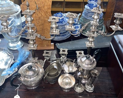 Lot 477 - A collection of EP ware to include a pair of...