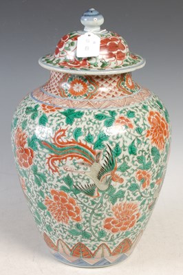 Lot 507 - An Antique Chinese porcelain Famille Verte jar...