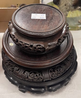 Lot 511 - A group of three Chinese carved and pierced...