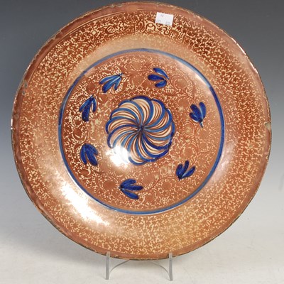 Lot 513 - A Hispano-Moresque pottery charger, late 19th/...