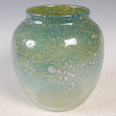Lot 521 - A Monart glass vase, shape A, mottled green...