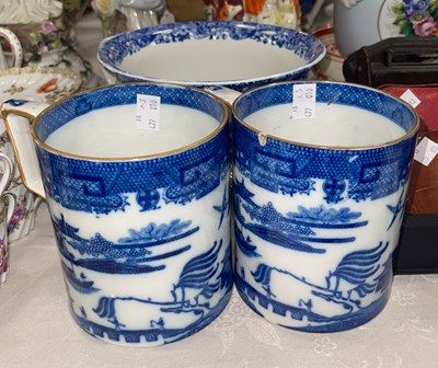 Lot 549 - A Copeland Spode Italian pattern blue printed...