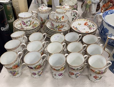 Lot 550 - A vintage Dresden porcelain part coffee set,...