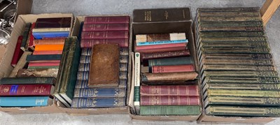 Lot 599 - Four boxes of assorted books to include...