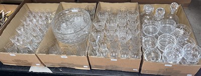 Lot 603 - Four boxes of assorted glassware.