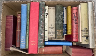 Lot 606 - A box of assorted vintage books to include...