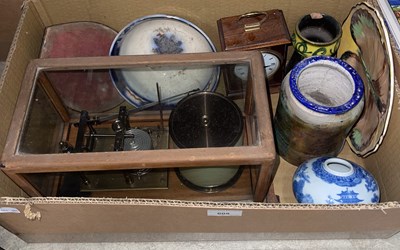 Lot 608 - A box of assorted household items to include...