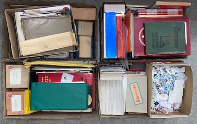 Lot 612 - Four boxes containing a large collection of...