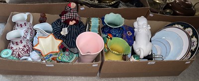 Lot 621 - Two boxes of assorted ceramics to include...
