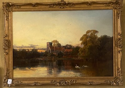 Lot 645 - Alfred de Breanski (1852-1928) 
A Thames...
