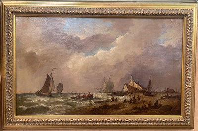 Lot 501 - 19th century English School Coastal scene with...