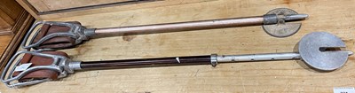 Lot 722 - Two vintage shooting sticks.