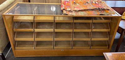 Lot 745 - A vintage Premier Shopfitters Ltd blondewood...