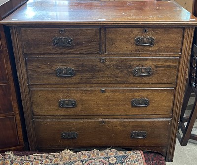 Lot 752 - An early 20th century stained wood chest of...
