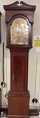 Lot 759 - A late 18th/ 19th century mahogany longcase...