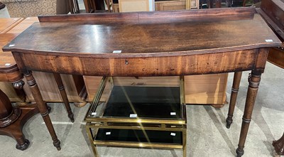 Lot 762 - A 19th century mahogany bowfront console...