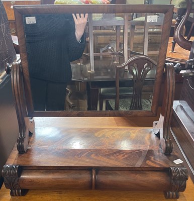 Lot 770 - A 19th century mahogany dressing table mirror,...