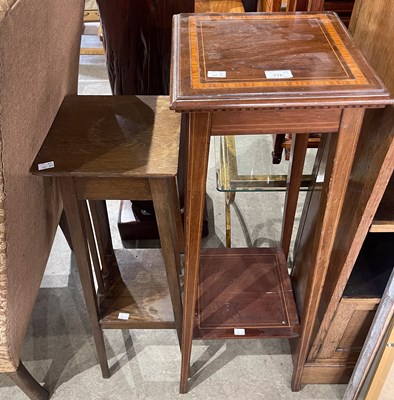 Lot 776 - A mahogany and satinwood banded square two...