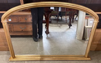 Lot 779 - A Victorian style gilt framed overmantle...