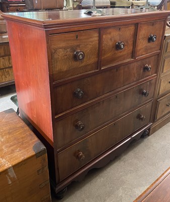 Lot 794 - A 19th century mahogany chest, fitted with...