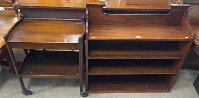 Lot 801 - A mahogany open bookcase, 98.5cm wide x 100cm...