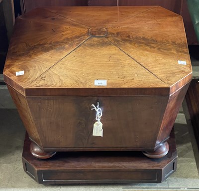 Lot 806 - A 19th century mahogany sarcophagus shaped...