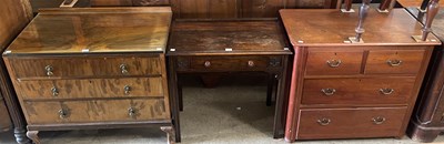 Lot 811 - A group of furniture to include stained wood...