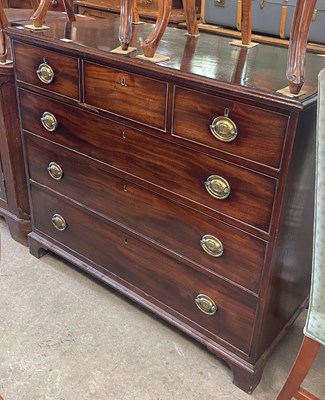 Lot 815 - A 19th century mahogany chest, fitted with...