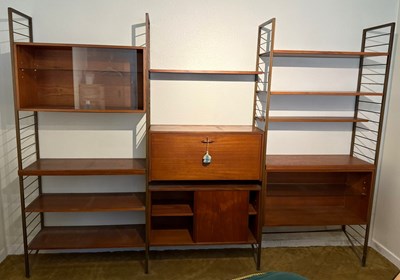 Lot 840 - A vintage Ladderax Modular bookcase.