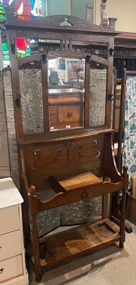 Lot 858 - An early 20th century oak Art Nouveau style...