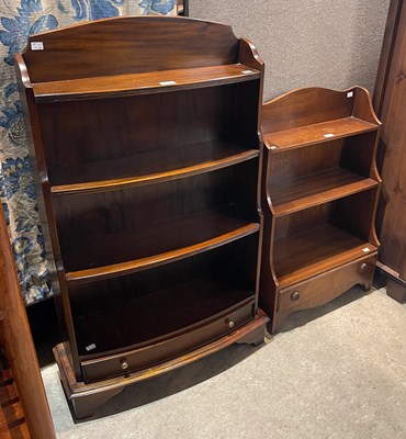 Lot 861 - A reproduction mahogany bowfront waterfall...