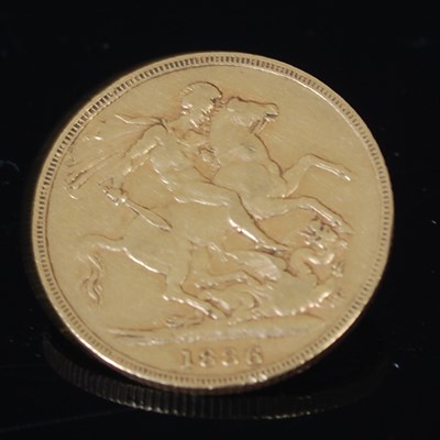 Lot 311 - A Victorian gold sovereign, dated 1886.