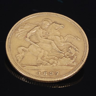 Lot 318C - A Victorian gold half-sovereign, dated 1897.
