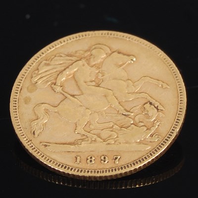 Lot 318B - A Victorian gold half-sovereign, dated 1897.