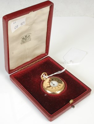Lot 245 - A Continental yellow metal half-hunter...
