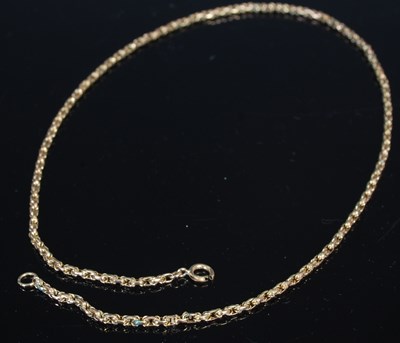Lot 299B - A yellow metal necklace, stamped ‘375’, 8.6...