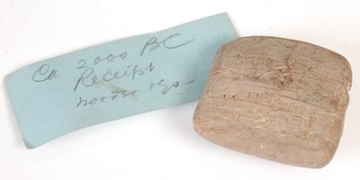 Lot 270F - An Antique carved stone square shaped tablet,...