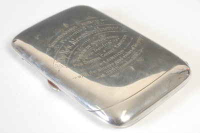 Lot 203C - A Birmingham silver cigar case with hinged...