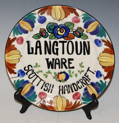 Lot 164 - A hand-painted 'Langtoun Ware Scottish...