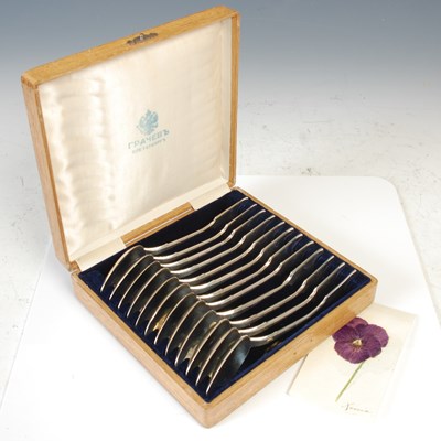 Lot 203G - A set of twelve Russian silver fiddle pattern...