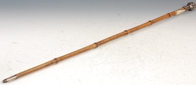 Lot 634A - A novelty faux bamboo white metal mounted...
