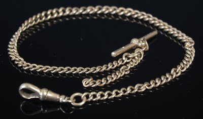 Lot 319C - A 9ct gold graduated Albert chain with T-bar...