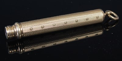 Lot 319F - A 9ct gold propelling pencil by Sampson Morden...